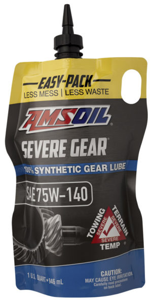 AMSOIL SEVERE GEAR SAE 75W-140 Available in no mess, no fuss Easy-Pack