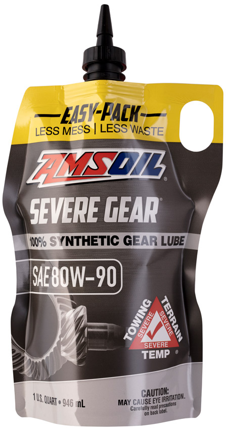 AMSOIL SEVERE GEAR Synthetic SAE 80W-90 Gear Lube now Available in Easy-Packs