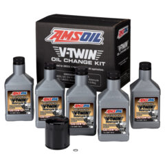 AMSOIL 20W-50 Synthetic V-Twin Oil Change Kit - 5 Quarts with Black Filter